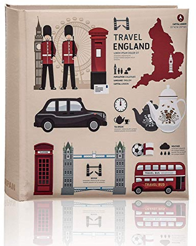 Arpan London Icons Design Travel Slip Case Memo Photo Album 6x4 for 200 photos