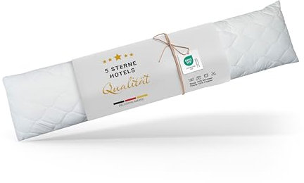 ZOLLNER Seitenschläferkissen in 40x200 cm - Entlastung für Rücken, Hüfte, Beine und Bauch - als Stillkissen geeignet - waschbar bis 95°C - mit Reißverschluss - Oeko Tex® Zertifiziert