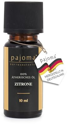 pajoma Duftöl 10 ml, Zitrone - Golden Line | 100% Naturrein Ätherisches Öl für Aromatherapie/Duftlampe | Premium Qualität