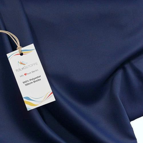 Modestoff / Dekostoff universal Stoff ALLROUND knitterarm - Meterware am Stück (Marine-Blau)