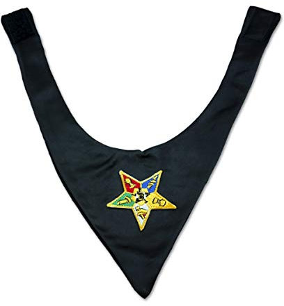 Order of the Eastern Star Satin Freimaurerkrawatte, Schwarz, Schwarz, Einheitsgröße