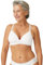 Naturana® Soft Wireless Bra with Cup [Cup A-D] Optimal fit & Maximum Support Thanks to Cut Design & Wide Straps | T-Shirt Bra | Women's Bra Without Underwire 40 White B