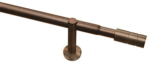 Gardinia Gardinenstangen-Set, 1-Lauf, Zylinder, Ø 22/25 mm, 100-190 cm, Metall, Bronze
