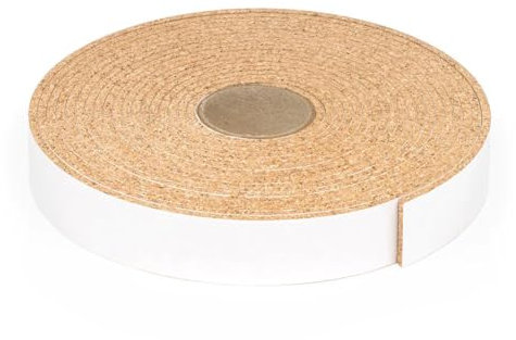 Sughero, foglio du sughero, pannello sughero, lunghezza 5 m, larghezza 2,5 cm, spessore 3 mm, Nastro di sughero adesivo, Strisce di sughero autoadesive – Made in Germany