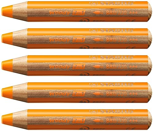 Multipenna STABILO woody 3-i-1-penna Ask med 5 Orange