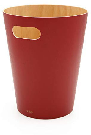 Umbra 082780-505 Cestino in Legno Woodrow, Rosso
