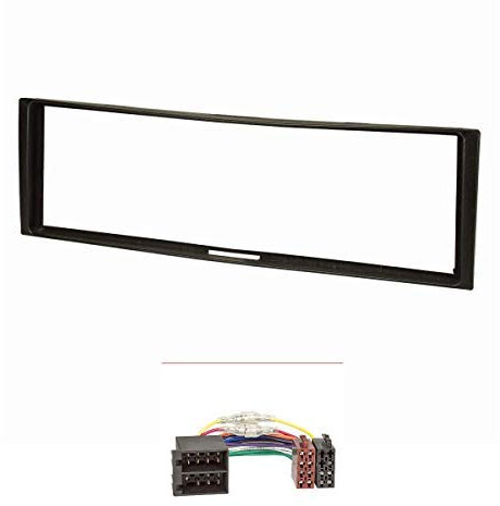tomzz Audio 2445-010 Radioblende Set kompatibel mit Renault Megane II Scenic II Modus Clio III schwarz mit Radioadapter ISO