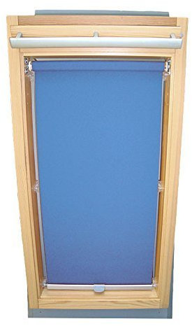 Hochwertiges Sichtschutzrollo Rollo für Velux RHL/RHU-EP GGU,GPU,GHU,GTU P08 mittelblau // Sichtschutzrollo/Sichtschutz-Rollo/Fensterrollo