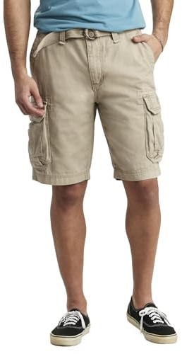 Unionbay Men's Survivor Belted Cargo Short, Desert, 34