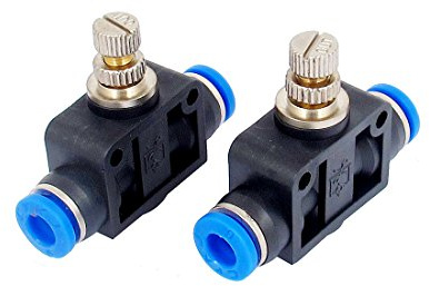 Sourcingmap 6mm OD Tube Flow Speed Control Valve Pneumatic Push in Fittings 2pcs