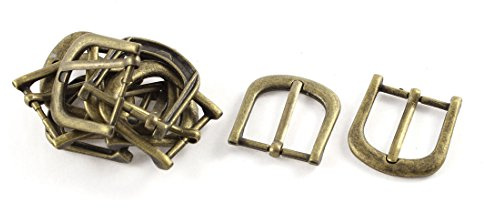 sourcing map 10 Stück 34mmx32mm Retro Stil Bronze Einzelne Zinke Hufeisen Gürtelschnalle de