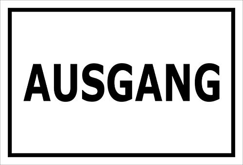 Melis-Folienwerkstatt Aufkleber - Ausgang - 30x20cm – S00085-096-A 20 VAR