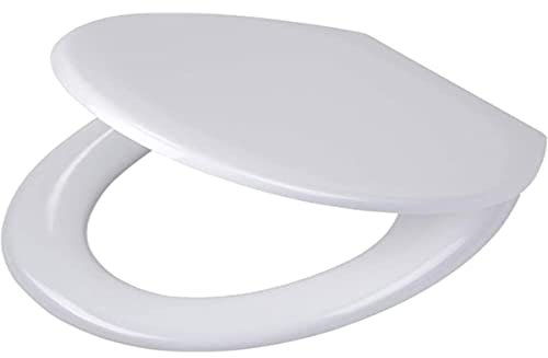 Tiger Toilettensitz Pasadena mit Absenkautomatik und Easy-Clean-Funktion, Farbe: Weiß, Edelstahlbefestigung, 45 x 37.3 x 5.7 cm