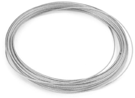 Hoisting 7x7 1.2mm Diameter Stainless Steel Flexible Wire Rope 32.8Ft