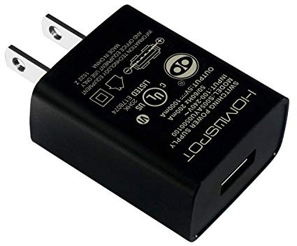 UL Certified USB Wall Charger Power Supply 5v1A (1000mA) Universal Portable Travel Power Adapter Plug Block High Speed for iPhone iPad iPad Samsung HTC LG iPod Nokia Travel Office Home Use