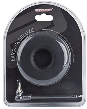 Reloop Ear Pack DeLuxe black - Spiralkabel, Satz Ohrpolster mit kleiner Aussparung für komfortables Tragen