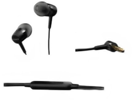 Original Sony - xMH-750x - Stereo InEar Headset mit Rufannahme und Mikrofon - für Sony Mobiltelefone mit 3,5 mm Audio Jack - schwarz -