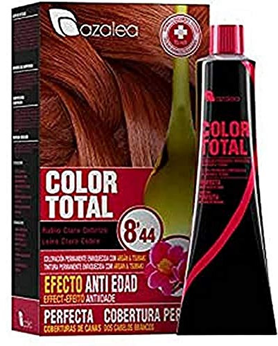 ALEA - Tinte Pelo Mujer - Color Total - Nº 8.44 - Color Rubio Claro Cobrizo - Coloración Permanente en Crema - Aceite Argán y Tsubaki - Cobertura Total de Canas - Aclara 3 Tonos en Cabellos Naturales