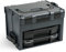 Bosch Sortimo LS-Boxx 306 Werkzeugkoffer Set in Anthrazit | mit i-Boxx 72 schwarz bestückt mit Insetboxen Set B3 und LS-Schublade 72 schwarz leer