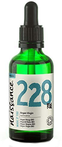 Naissance Marokkanisches Arganöl Nativ BIO (Nr. 228) 50ml – Kaltgepresst, Rein Natürlich – Pflegeöl für Gesicht, Haut, Haare, Bart & Nagelhaut – Glasflasche mit Pipette
