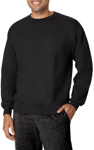 Hanes Men's Ultimate Cotton Heavyweight, Black, Medium