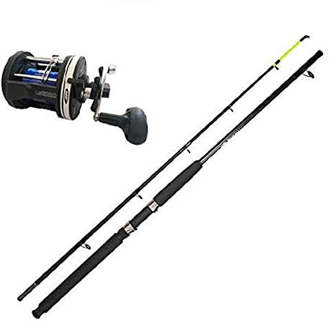 Norwegen Angelset Boot Angel 1,83 Meter Steckrute mit Multirolle und Schnur