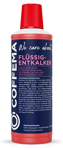 Coffema Flüssigentkalker für Kaffeevollautomaten - 1 x 500 ml - mit praktischem Farbindikator - für Kaffee- und Espressomaschinen, Pad- und Kapselmaschinen und Heißwasserboiler