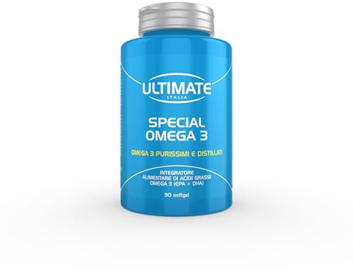 Ultimate Italia - Special Omega 3 - 90 softgel - acidi grassi polinsaturi con elevata concentrazione di EPA e DHA - 100% naturale, senza glutine e lattosio