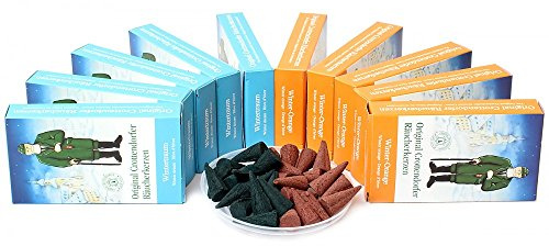 Crottendorfer Original Räucherkerzen - 10x24 Sparpack - Wintertraum und Winter-Orange Erzgebirge