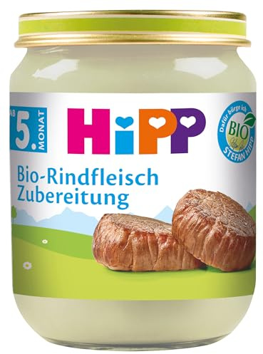 HiPP Bio-Rindfleisch-Zubereitung, 6er Pack (6 x 125 g)