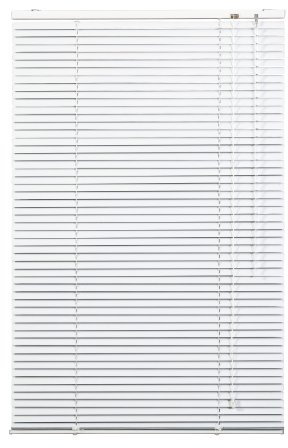 Lichtblick Aluminium Jalousie, Alu-Jalousie mit Klemmträgern und Wandmontageclips für Fenster und Türen Weiß,60 cm x 220 cm (B x L)