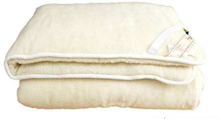 Unterbett, Matratzenauflage, Bettauflage, Schonbezug 100% Wolle (80x200)