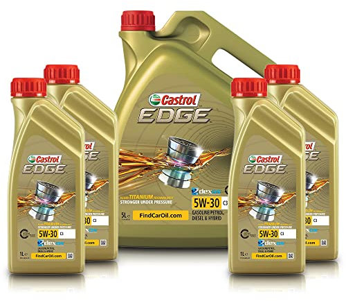 4x 1 L + 5 L = 9 Liter Castrol Edge Fluid Titanium 5W-30 C3 Motoröl