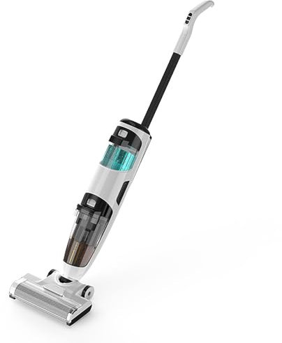 Aspirapolvere Senza Fili, Lavapavimenti e Aspirapolvere 2 in 1 con Funzione Autopulente, Autonomia di 60 Minuti, Motore Brushless da 200 W, Aspirapolvere Portatile Leggero