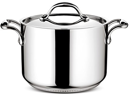 Lagostina Accademia Lagofusion kastrull med lock, rostfri metall, rostfritt stål, 26 cm