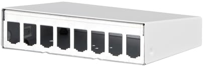 METZ CONNECT Modul AP-Gehäuse 8 Port reinweiß RAL9010