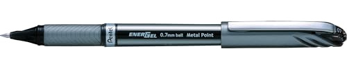 Pentel BL27-AX BL27 Energel Plus Liquid Gel-Roller, 0.7 mm, schwarz, 12 Stück (1er Pack)