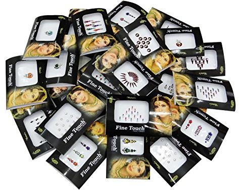 Banithani 24 Vollpaket Mehrfarbigen Indischen Traditionellen Bindi Stirn Tattoos Sticker