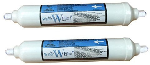 Fridge Water Filters Compatible GE, LG, Samsung, Daewoo, Bosch External Inline Filters Quickfit Pushfittings 2 Pack
