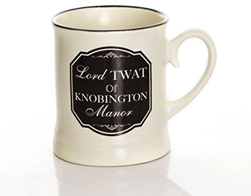 Boxer Gifts ‘Lord Twat of Knobington Manor’ Funny Mug for Him |Couples Mugs|Rude Offensive Secret Santa Gift|Birthday, Christmas, Gift for Husband, Dad, Brother | Cream, 12.4 x 10 x 8.9 cm