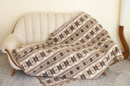 Coperta in lana vergine, copriletto, plaid di lana Norvegia, 100% lana merino, dimensioni: 140 x 200 cm