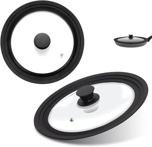 3 in 1 24/26/28 Cm Vented Frying Pan Saucepan Glass Lid Cover