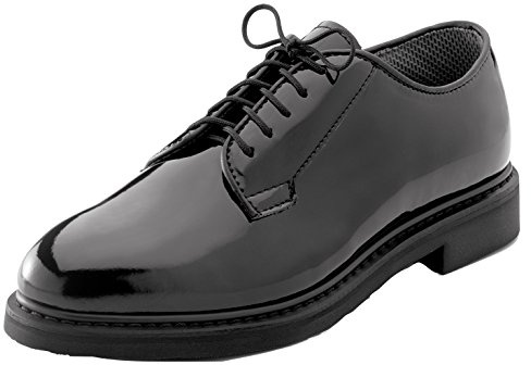 Rothco Uniform Hi-Gloss Oxford Dress Shoe – Classic Formal Lace Up Professional Business Shoes, Regular, 10.5 Black