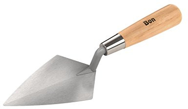 Bon 11-628 Pointing Trowel for Brick, Block and Stone Masonry - Carbon Steel 5 1/2-inch X 2 1/2-inch Wood Handle