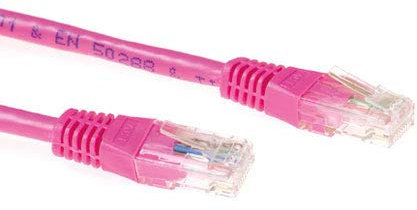 ACT CAT6A U/UTP PINK 15.00M