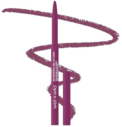 Wet n Wild Perfect Pout Gel Lip Liner, Highly Pigmented Lip Pencil with Semi-Matte Finish, Shapes and Sculpts Lips, Plum Together