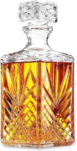 Bormioli Rocco Selecta whisky decanter (Colore chiaro, Decanter da 1000 ml, Lavabile in lavastoviglie, Decanter in vetro con tappo) 73281