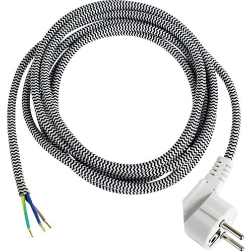 BACHMANN 313.176 Bügeleisen-Zuleitung H03RT-H 3G 1,00 mm², 3 m, Grau/Weiß
