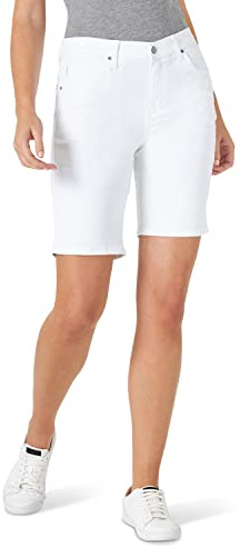Lee Women's Relaxed Fit Bermuda Short, White, 8