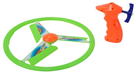 Simba 107203515 – Jeu de vol Rotor Flyer, 2 Couleurs Assorties, Un Seul Article est livré, démarreur avec palan à câble, Rotor 27 cm, à partir de 3 Ans